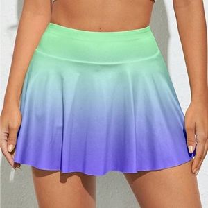 5/$25 SHEIN Tennis Skirt w/Shorts Skort Wide Waistband Pleated Sports Pocket